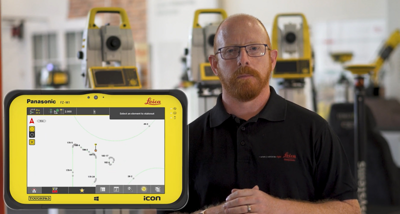 Logiciel de construction Leica iCON version 7 - Sélection automatique de point/ligne